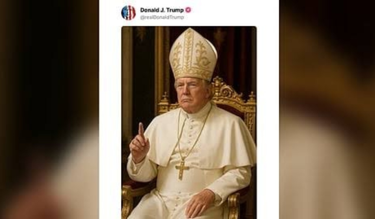 Trump AI Pope Image Sparks Controversy Ahead Papal Conclave