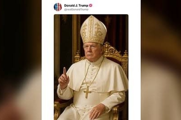 Trump AI Pope Image Sparks Controversy Ahead Papal Conclave