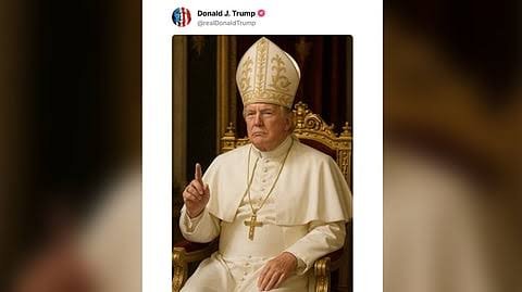 Trump AI Pope Image Sparks Controversy Ahead Papal Conclave